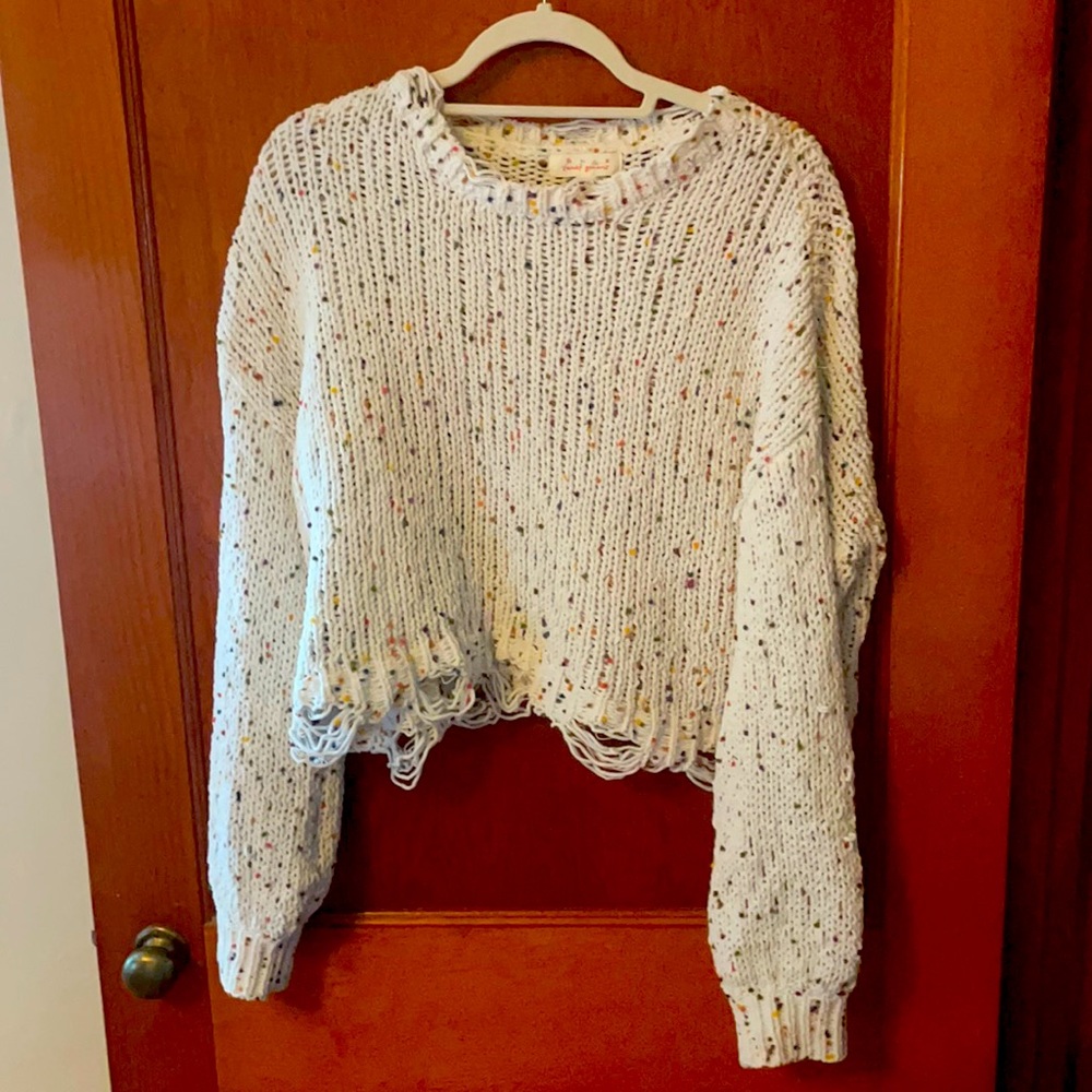 Cropped Confetti Sweater